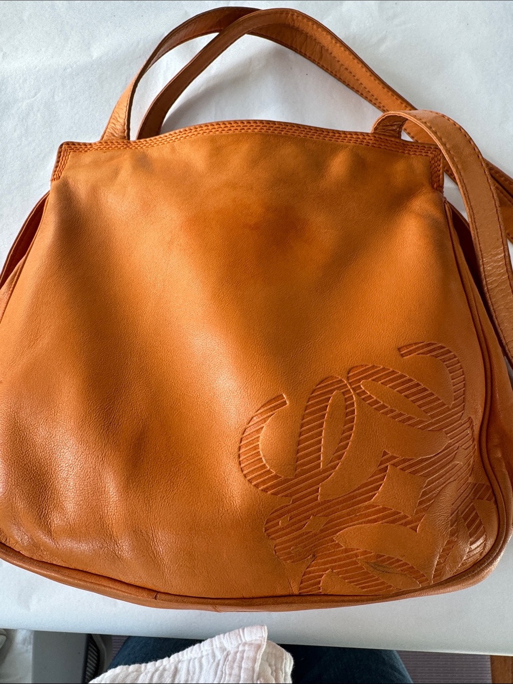 Vintage Loewe Leather Shoulder Bag